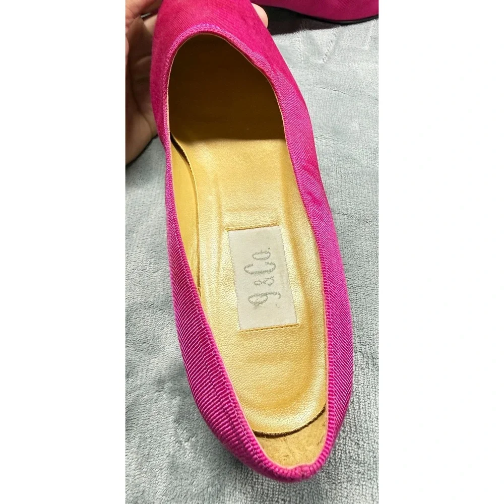 9 and Co Loafers Womens 7 M Pink Grosgrain Pointed Toe Flats Skimmer